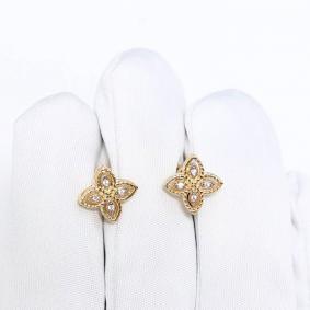 Серьги из лимонного золота TALANT ПС 2216ЖЗ с цирконием ПС 2216ЖЗ фото